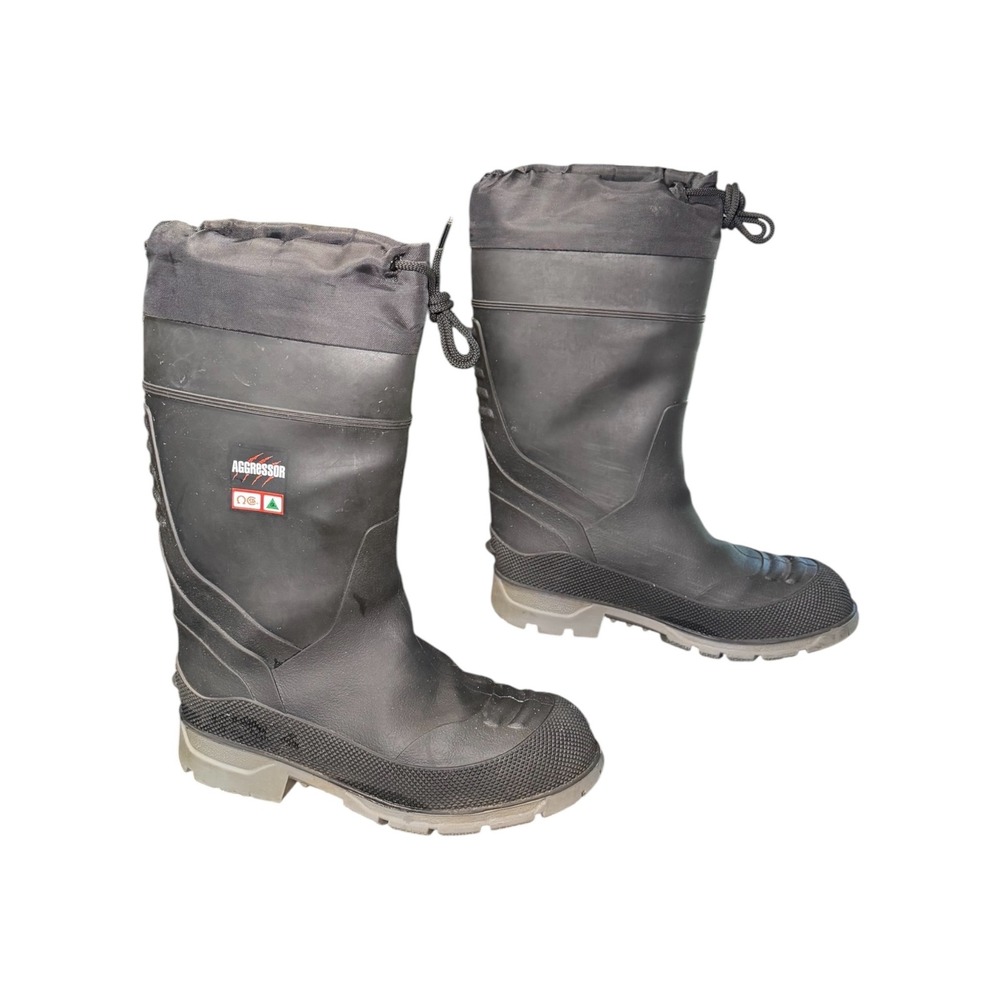 Aggressor Mens Black Rubber Work Boots Size 8 CSA‎ Certified Waterproof USA Made